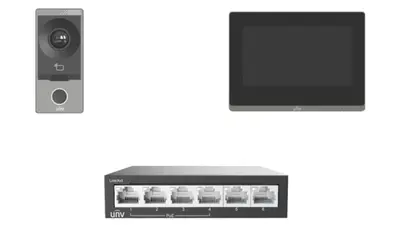 KIT/201S/372S/NSW2020 — Комплект видеодомофона (панель ×1, монитор ×1, коммутатор ×1)