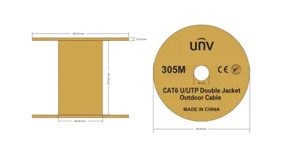CAB-LC3110B-E-IN — Уличный кабель Cat6 UTP, 305 м (жила 0.5 мм, чёрный)