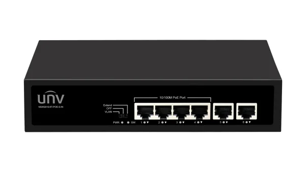 NSW2010-6T-POE-S-IN — PoE-коммутатор на 4 портов, аплинк 200 Мбит/с, PoE 60 Вт