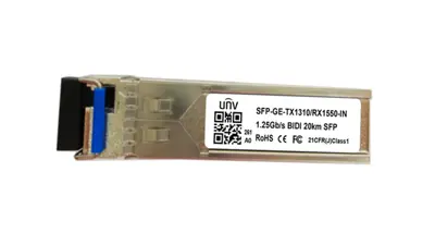SFP-GE-TX1310/RX1550-IN — Гигабитный оптический модуль BiDi, одномод, 20 км, TX1310/RX1550